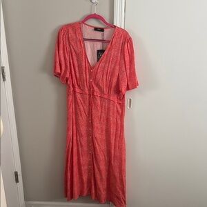 Able Pink Buttoned Maxi Sundress